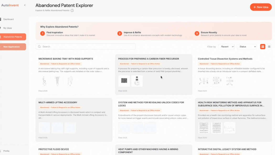 Abandoned Patent Explorer Demo